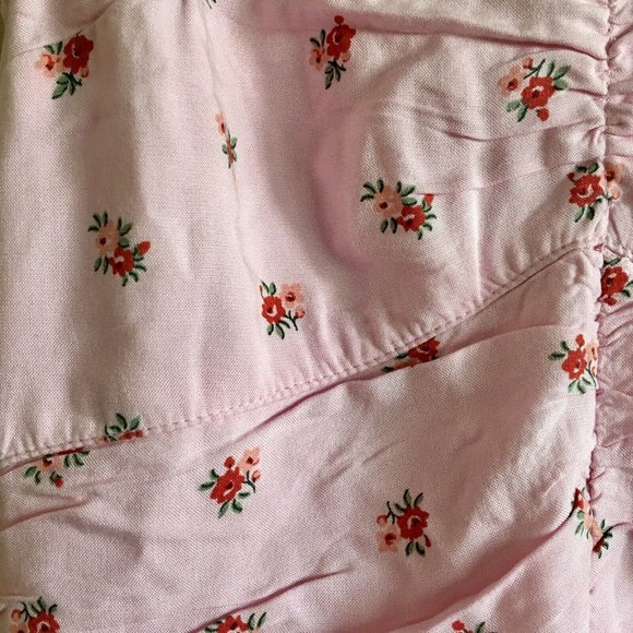 Hollister Ruched Tie-Shoulder Floral Mini Dress New Size XS - Picture 6 of 9